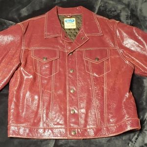 Diesel red leather " fight club" style jacket
